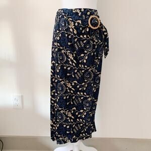 Vintage Express Compagnie Internationale Floral Wrap Skirt Size 9/10